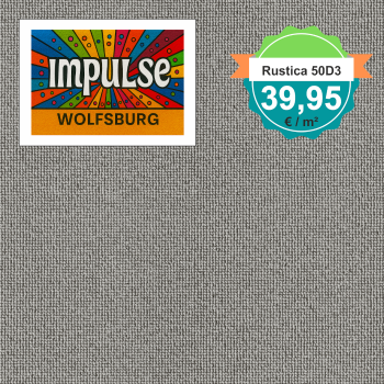 Vorwerk Rustica 50D3 granit Teppichboden – Draufsicht quadratisch